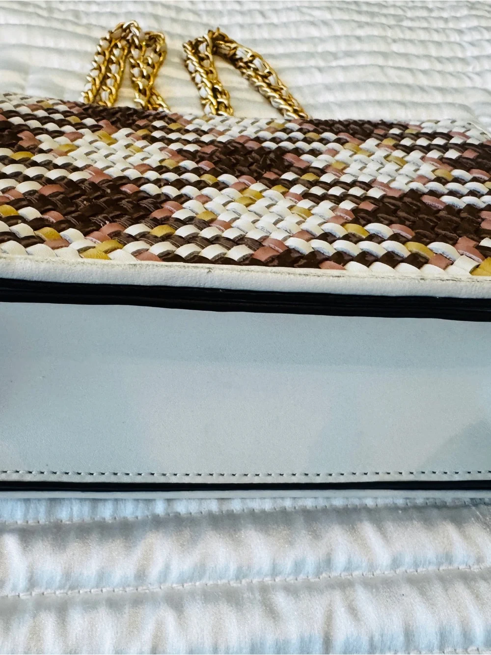 Tory Burch Multicolor Woven Leather Crossbody Bag
